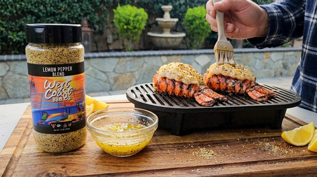Grilled Lemon Pepper Lobster Tails