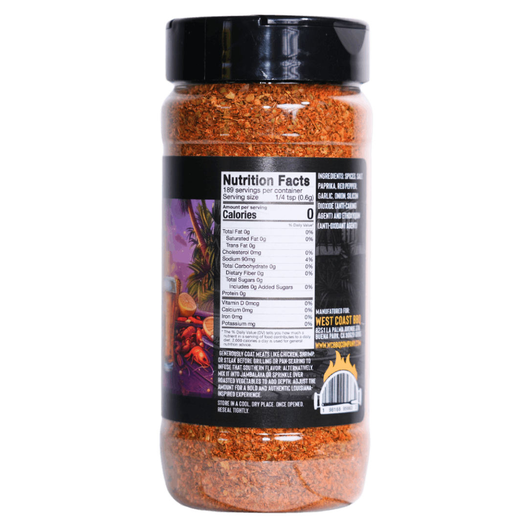 Cajun Seasoning Blend Label | West Coast BBQ Co.